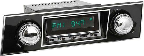 1967-68 F-Body Long Beach Radio w/SiriusXM - Chrome Radio, Buttons & Knobs w/Blk & Chrome Face Plate