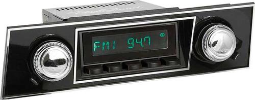 1967-68 F-Body Long Beach Radio w/SiriusXM - Blk Radio/Buttons, Chrome Knobs & Blk/Chrome Face Plate