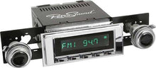 1969 Camaro Long Beach Radio w/SiriusXM - Chrome Radio, Buttons & Bezel & Chrome Knobs w/Black Dot