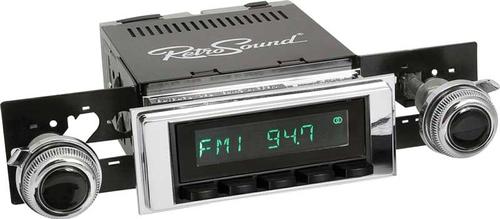 1969 Camaro Long Beach Radio w/SiriusXM - Blk Radio/Buttons w/Chrome Bezel & Chrome Knobs w/Blk Dot