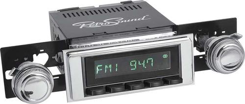 1969-72 Full Size Chevrolet Long Beach Radio w/SiriusXM - Black Radio/Buttons w/Chrome Bezel & Knobs