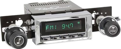 1970-81 Camaro / Firebird Long Beach Radio w/SiriusXM - Chrome Radio, Buttons & Bezel w/Black Knobs