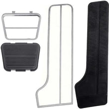 1967-68 Chevy, GMC Pickup, Suburban; Pedal Pad Kit; Deluxe with Trim Plates; Automatic Trans; 4 Piece Set