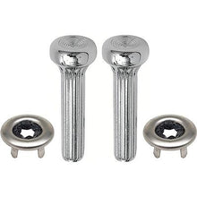 1968-70 GM; Door Lock Knob and Ferrule Kit; Die-Cast Metal Knobs; Ribbed Design; Chrome