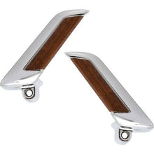 1965-66 Mustang Pony Inside Door Handle Set; Woodgrain; LH and RH