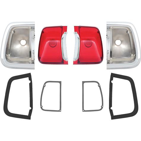 1969 Plymouth Barracuda; Tail Lamp Housing, Lens, & Gasket Kit