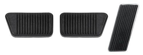 1965-68 Ford Mustang; Pedal Pad Set; With Manual Trans and Drum Brakes
