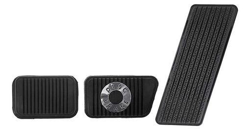 1969-70 Ford Mustang; Pedal Pad Set; With Manual Transmission and Disc Brakes