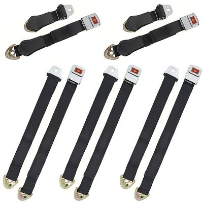 1965-66 Impala, Caprice Nova, Chevelle; Deluxe Seat Belt Set; Gold Starburst; Black; 5-Piece Set