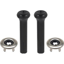 1970-72 GM; Door Lock Knob Kit; Plastic; Black Knobs; With Narrow Ferrules