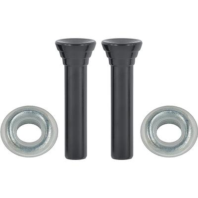 1961-64 GM Full Size; Door Lock Knob Kit; Plastic; Black Knobs; With Clear Ferrules
