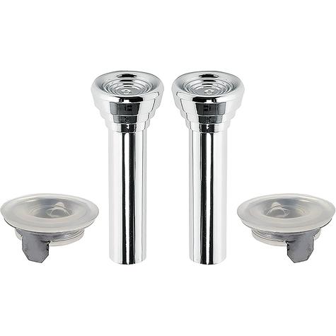 1961-64 GM Full Size; Door Lock Knob Kit; Plastic; Chrome Knobs; With Clear Ferrules