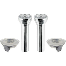 1961-64 GM Full Size; Door Lock Knob Kit; Plastic; Chrome Knobs; With Clear Ferrules