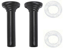 1967 Chevrolet/Pontiac; Door Lock Knob Kit; Plastic; Black Knobs; With Clear Ferrules