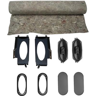 1975-91 Chevrolet, GMC C/K, R/V Pickup; Rear 4" x 10" Speaker Kit; With Cab Corner Brackets; 50 Watts MAX