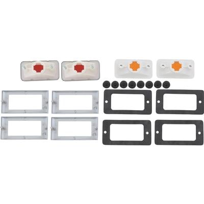 1969 Nova, Impala, Caprice, Bel Air, Biscayne, Station Wagon; Side Marker Light Kit; with Lamps, Bezels, Gaskets, & Hardware