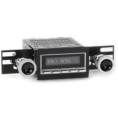 1960-63 GM Trucks Hermosa Radio - Chrome Radio with Buttons, Knobs and Black Bezel