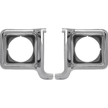 1973-78 Chevrolet/GMC; Pickup; Blazer; Jimmy; Suburban; Headlamp Bezels; Chrome and Dark Argent Silver; LH and RH