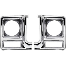 1979-80 Chevy; GMC; Pickup; Blazer; Jimmy; Suburban; Headlamp Bezels; Chrome & Dark Argent Silver; LH & RH; with Round H