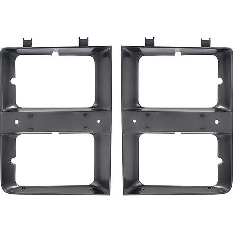 1983-84 Chevrolet; Pickup; Blazer; Suburban; Headlamp Bezels; Dual Headlamp; Dark Gray Metalic; RH & LH; Pair