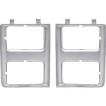 1985-88 Chevy, GMC Pickup, Blazer, Jimmy, Suburban; Headlamp Bezel; with Dual Headlamps; with Chrome Grill; Silver; RH &