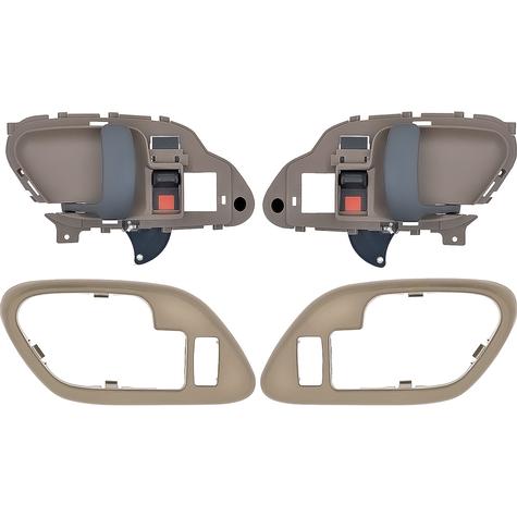 1995-02 Chevy, GMC Pickup Truck, SUV; Inner Door Handle Set; with Bezels; Power Locks; Black Lever; Beige Housing