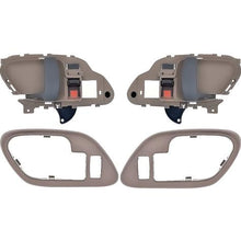 1995-02 Chevy, GMC Pickup Truck, SUV; Inner Door Handle Set; With Bezels; Power Locks; Black Lever; Brown Housing