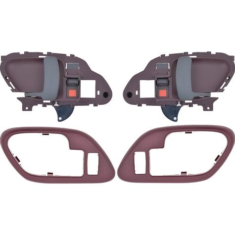 1995-02 Chevy, GMC Pickup Truck, SUV; Inner Door Handle Set; With Bezels; Power Locks; Black Lever; Red Housing