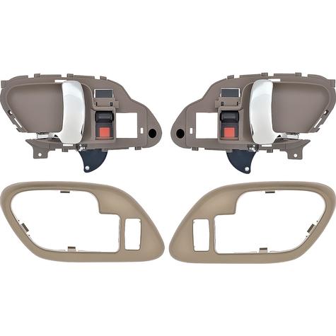 1995-02 Chevy, GMC Pickup Truck, SUV; Inner Door Handle Set; With Bezels; Power Locks; Chrome Lever; Beige Housing