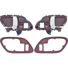 1995-02 Chevy, GMC Pickup Truck, SUV; Inner Door Handle Set; With Bezels; Power Locks; Chrome Lever; Red Housing