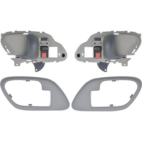 1995-02 Chevy, GMC Pickup Truck, SUV; Inner Door Handle Set; With Bezels; Manual Locks; Black Lever; Gray Housing