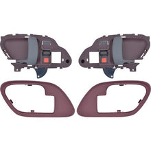 1995-02 Chevy, GMC Pickup Truck, SUV; Inner Door Handle Set; With Bezels; Manual Locks; Black Lever; Red Housing