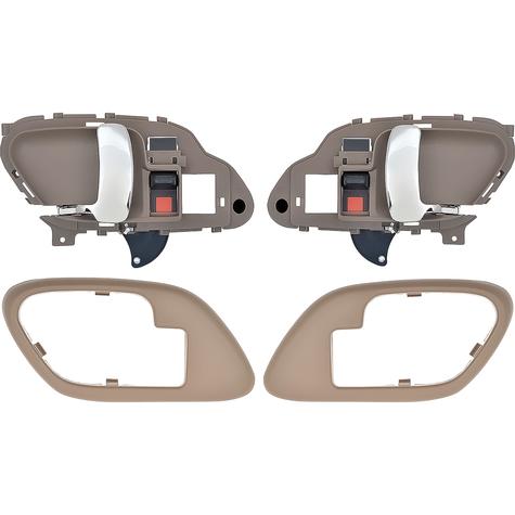 1995-02 Chevy, GMC Pickup Truck, SUV; Inner Door Handle Set; With Bezels; Manual Locks; Chrome Lever; Beige Housing