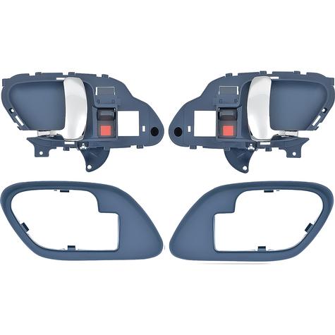 1995-02 Chevy, GMC Pickup Truck, SUV; Inner Door Handle Set; With Bezels; Manual Locks; Chrome Lever; Blue Housing