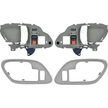 1995-02 Chevy, GMC Pickup Truck, SUV; Inner Door Handle Set; With Bezels; Manual Locks; Chrome Lever; Gray Housing