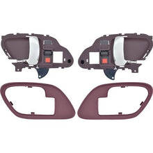 1995-02 Chevy, GMC Pickup Truck, SUV; Inner Door Handle Set; With Bezels; Manual Locks; Chrome Lever; Red Housing