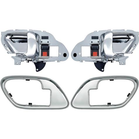 1995-02 Chevy, GMC Pickup Truck, SUV; Inner Door Handle Set; With Bezels; Manual Locks; Chrome Lever; Chrome Bezel