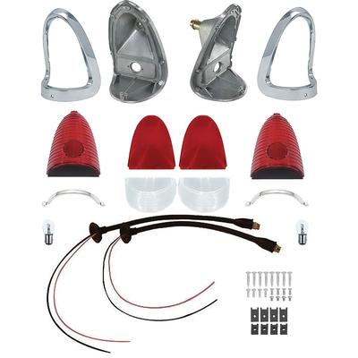 1955 Chevrolet Bel Air, 150, 210, Nomad; Tail Lamp Kit; With Stock Lenses