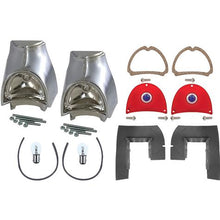 1957 Chevrolet Bel Air, 150, 210, Nomad; Custom Tail Lamp Kit; With Blue Dot Lenses