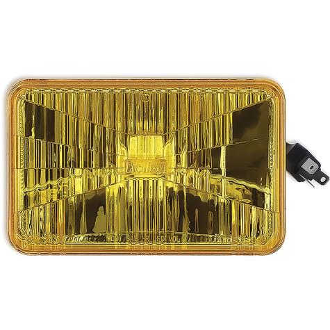 Holley RetroBright LED Sealed Beam Headlight; 4"x6" Rectangle; High Beam Only; Yellow