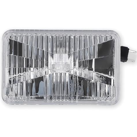 Holley RetroBright LED Sealed Beam Headlight; 4"x6" Rectangle; High Beam Only; Modern White