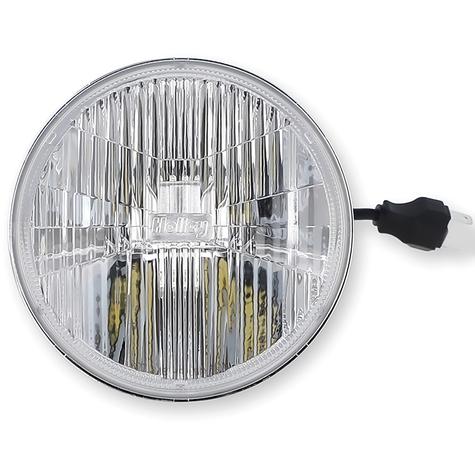 Holley RetroBright LED Sealed Beam Headlight; 5.75" Round; High Beam Only; Modern White