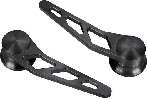 Lokar Billet Aluminum Interior Door Handles with Black Finish; 4-3/4" long