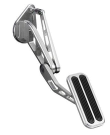 1964-68 Ford Mustang Lokar Brushed Billet Aluminum Throttle Pedal Assembly with Rubber Inserts