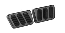 1964-70 Ford Mustang Lokar Black Billet Aluminum Brake and Clutch Pedal Padss with Rubber Inserts