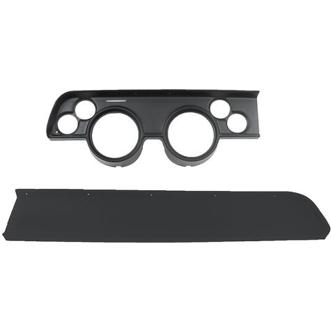 1967-68 Mercury Cougar; 6-Gauge Dash Panel; (2) 5" (4) 2-1/16" Holes; w/o AC Vent; Black