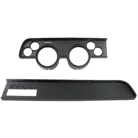 1967-68 Mercury Cougar; 6-Gauge Dash Panel; (2) 5" (4) 2-1/16" Holes; w/ AC Vent; Black