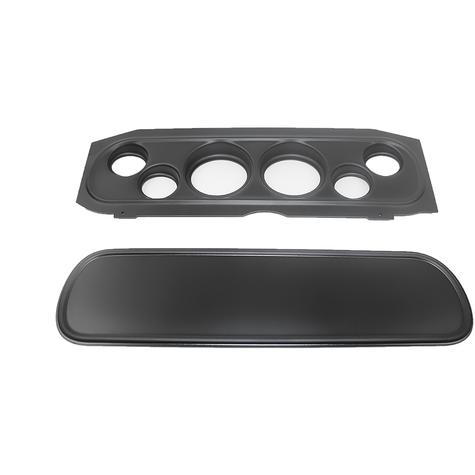 1969-70 Mercury Cougar 6-Gauge Dash Panel; (2) 3-3/8" (4) 2-1/16" Holes; Black
