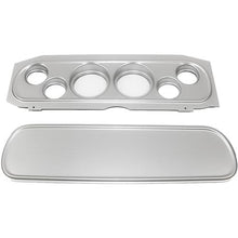 1969-70 Mercury Cougar 6-Gauge Dash Panel; (2) 3-3/8" (4) 2-1/16" Holes; Brushed Aluminum