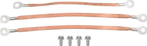 1964-72 Chevy Nova; Ground Strap Set; 3 Straps with Bolts; 283ci, 307ci, 327ci, 350ci